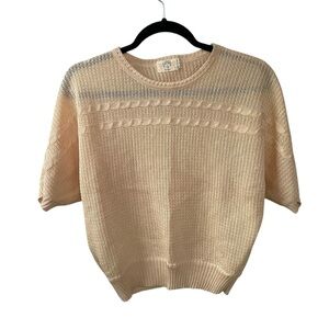 VINTAGE Isabella Made In Italy Linen Knit Sweater Cream M